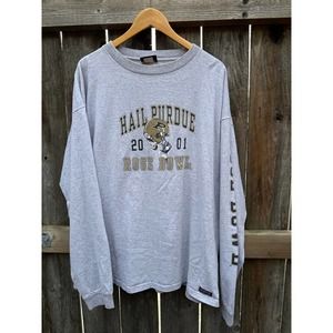Y2K 2001 Perdue Boilermakers Rose Bowl Long sleeve T-shirt XL